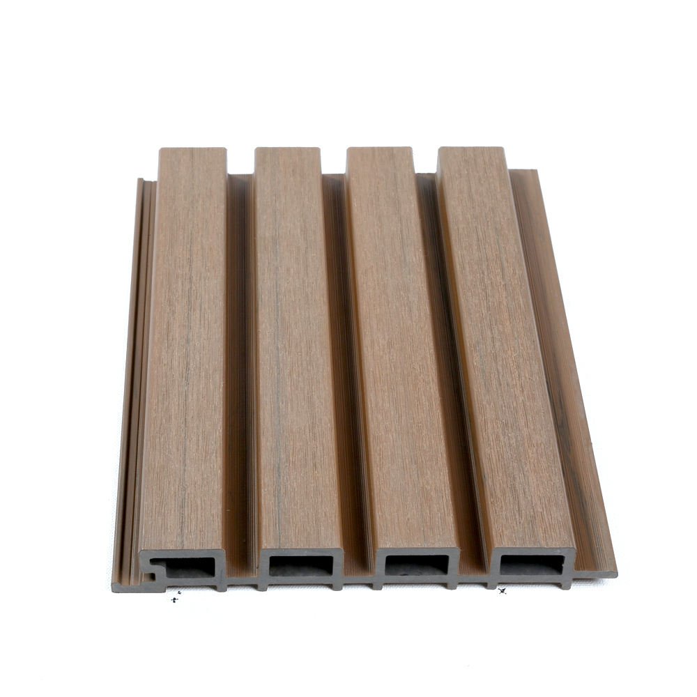 Waterproof Co-Extruded Fluted Exterior Composite Cladding Hollow WPC Outdoor Wall Panel