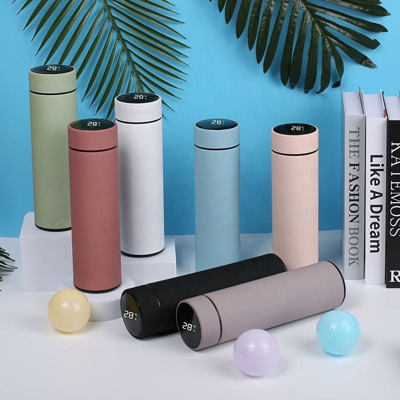 FANGYUAN Best Price 16oz Led Temperature Display Smart Thermos Bottle Stainless Steel Water Bottle Vacuum Flask Wholesale