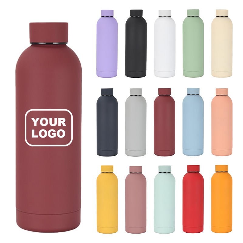 BPA Free Personalized Reusable Hot and Cold Vacuum Stainless Steel Water Drinks Flask Bottles Botellas Custom logo for Gym
