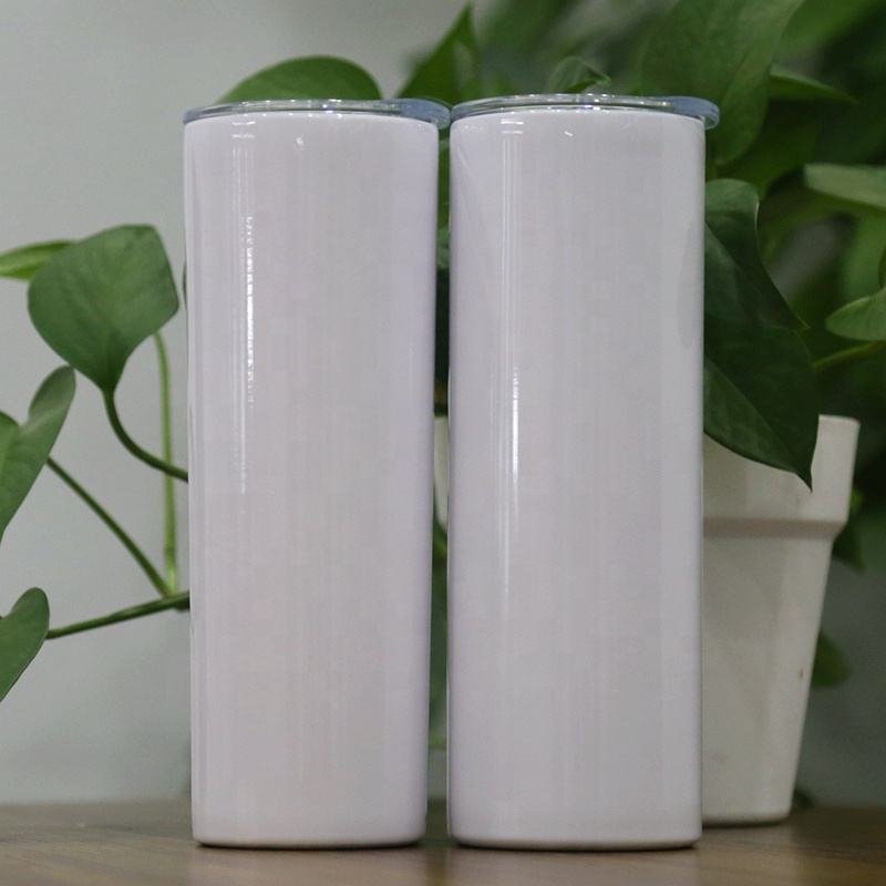 Hot Selling Double Wall Stainless Steel Water Cup Ceramic Sublimation Blanks Tumblers Mugs With Straw