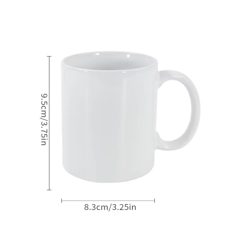 Personalized 11oz Inner Rim Color Photo Sublimation Ceramic Coffee Mug