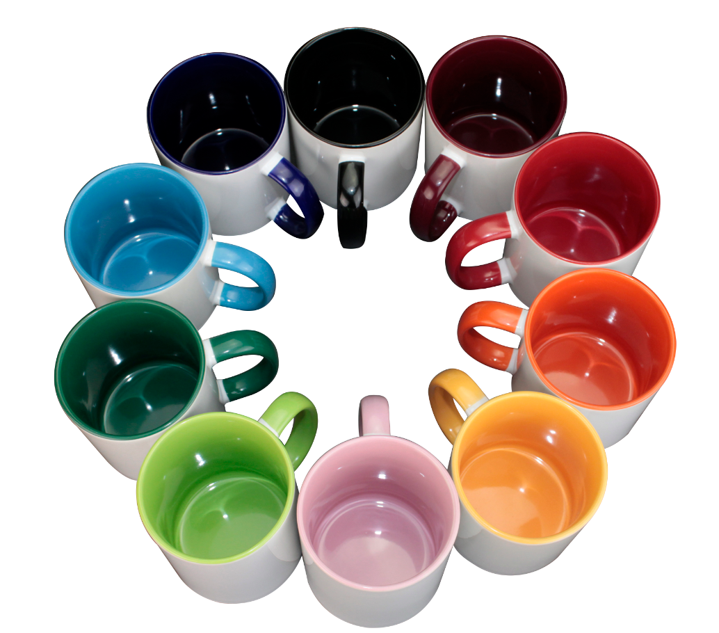 Personalized 11oz Inner Rim Color Photo Sublimation Ceramic Coffee Mug