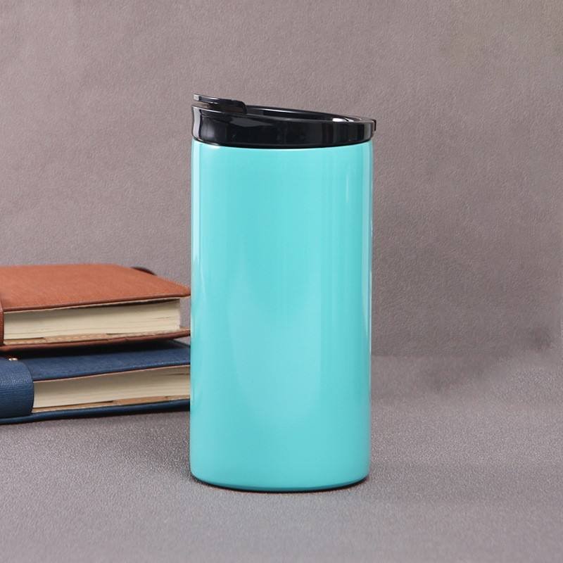 Hot Sale Custom Logo Colorful 16oz Blank Cola Beer Skinny 4-in-1 Stainless Steel Eco-Friendly Travel Can Cooler Dual Lids 6-12