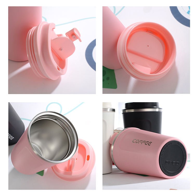 510ml Double Wall Reusable Water Stainless Steel Thermos Tumbler Cups Smart Coffee Coffee Mug Leak Proof Coffee Tea and Drinks