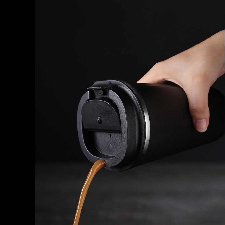 510ml Double Wall Reusable Water Stainless Steel Thermos Tumbler Cups Smart Coffee Coffee Mug Leak Proof Coffee Tea and Drinks