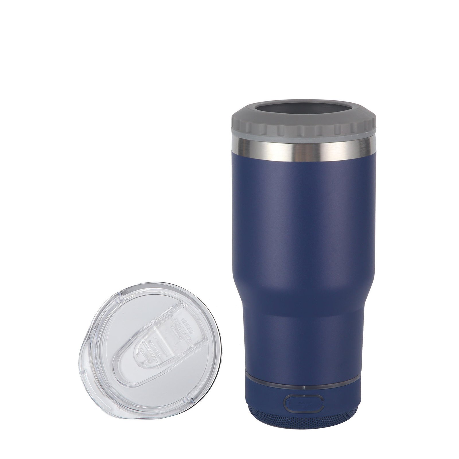 Double Wall Insulated USB Music Stainless Steel Car Tumbler Travel Cups Can Cooler 14oz Tumbler With Bluetooth Speaker