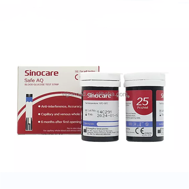 Safe AQ Smart Sinocare Sugar Testing Strips
