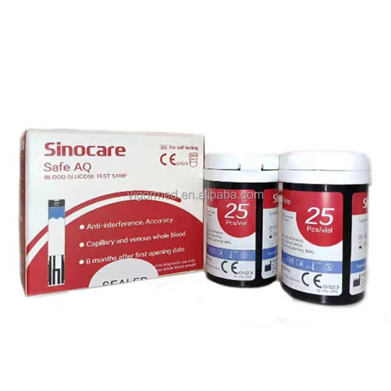 Safe AQ Smart Sinocare Universal Blood Sugar test Strips