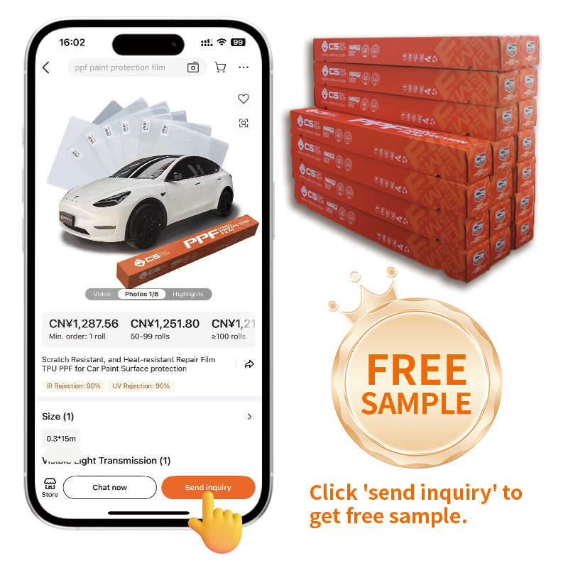 C5TOPFILM Premium 350+ Color PET PPF Glossy/Satin Red/Black Time Saving Easy to Install Self Healing Car Paint Protection Film