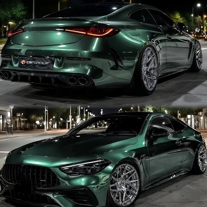 C5TOPFILM Green Premium Auto Car Wrap Vinyl Film Roll Self-Healing Paint Protection Film PPF Body Anti-Scratch Color Car Wrap