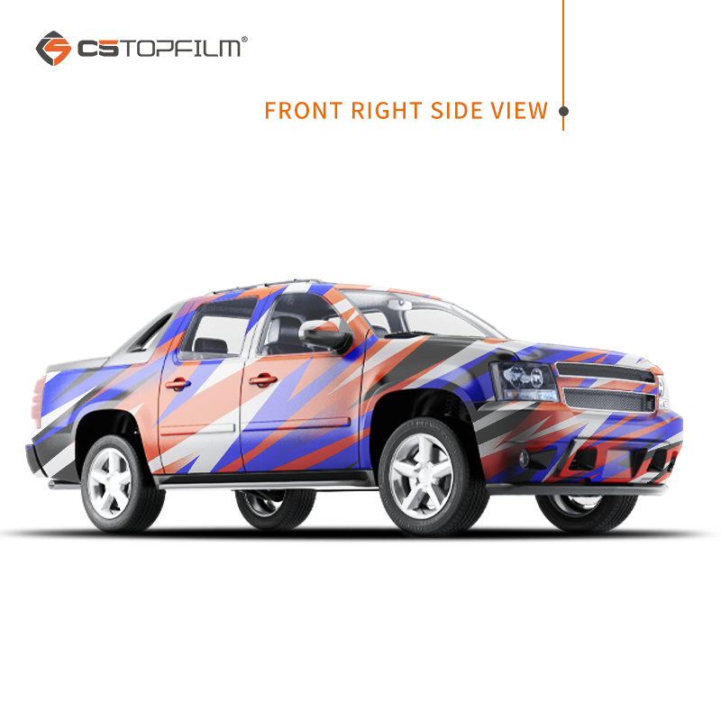 Racing Style Body Side Decals Dynamic Geometric Stripes Vinyl Wrap Film for Ford Chevy Dodge Trucks Custom Printed Vinyl Wrap