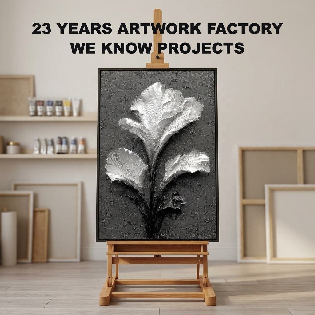 Modern 3D Relief Textured Canvas Art for Hotel Public Area Decoration Professional Hospitality Project FF&E Wall Painting Art