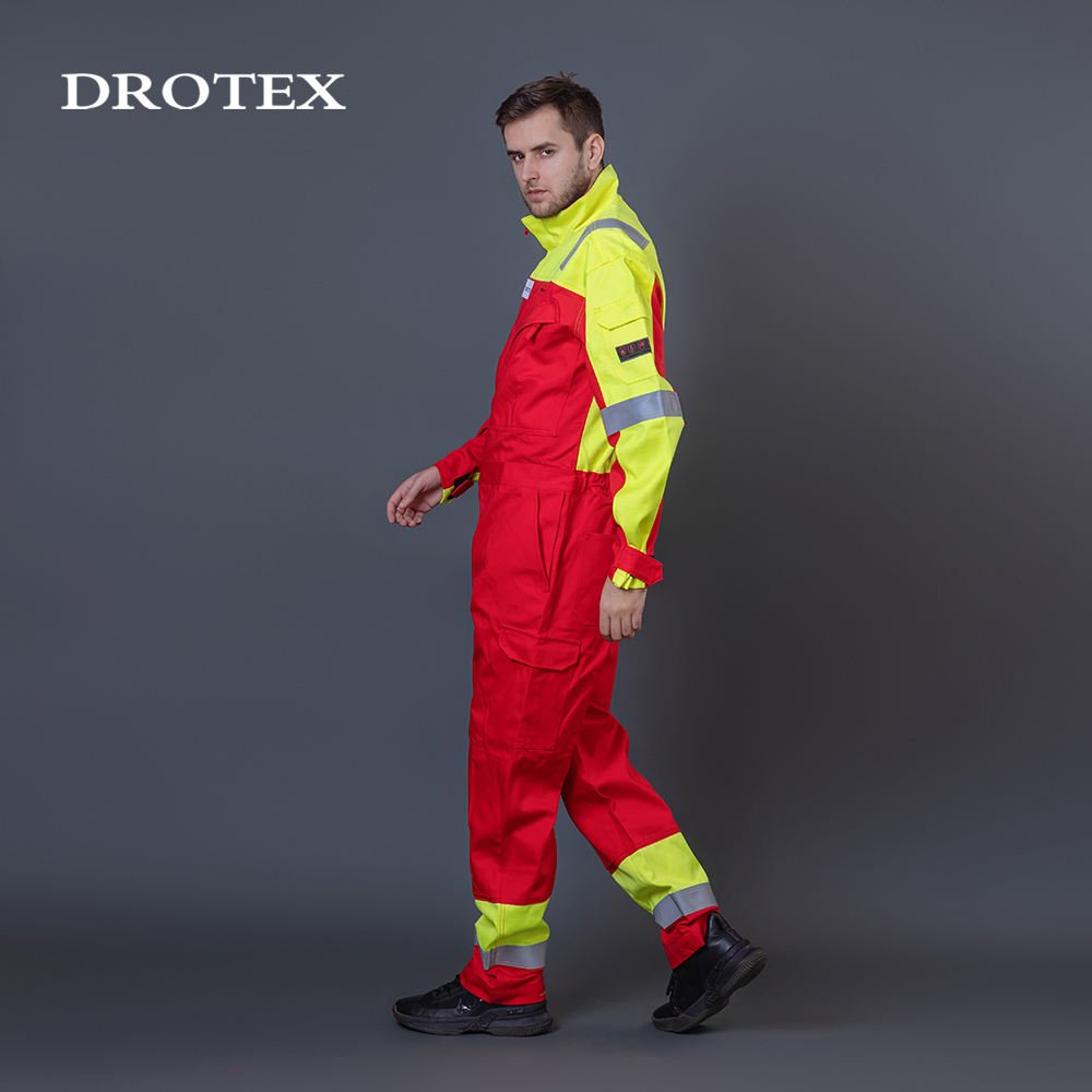 Oil Field Electrician Safety Clothing Work Clothes Coveralls Hi Vis Reflective Fire Retardant Working Uniform Coverall for Men