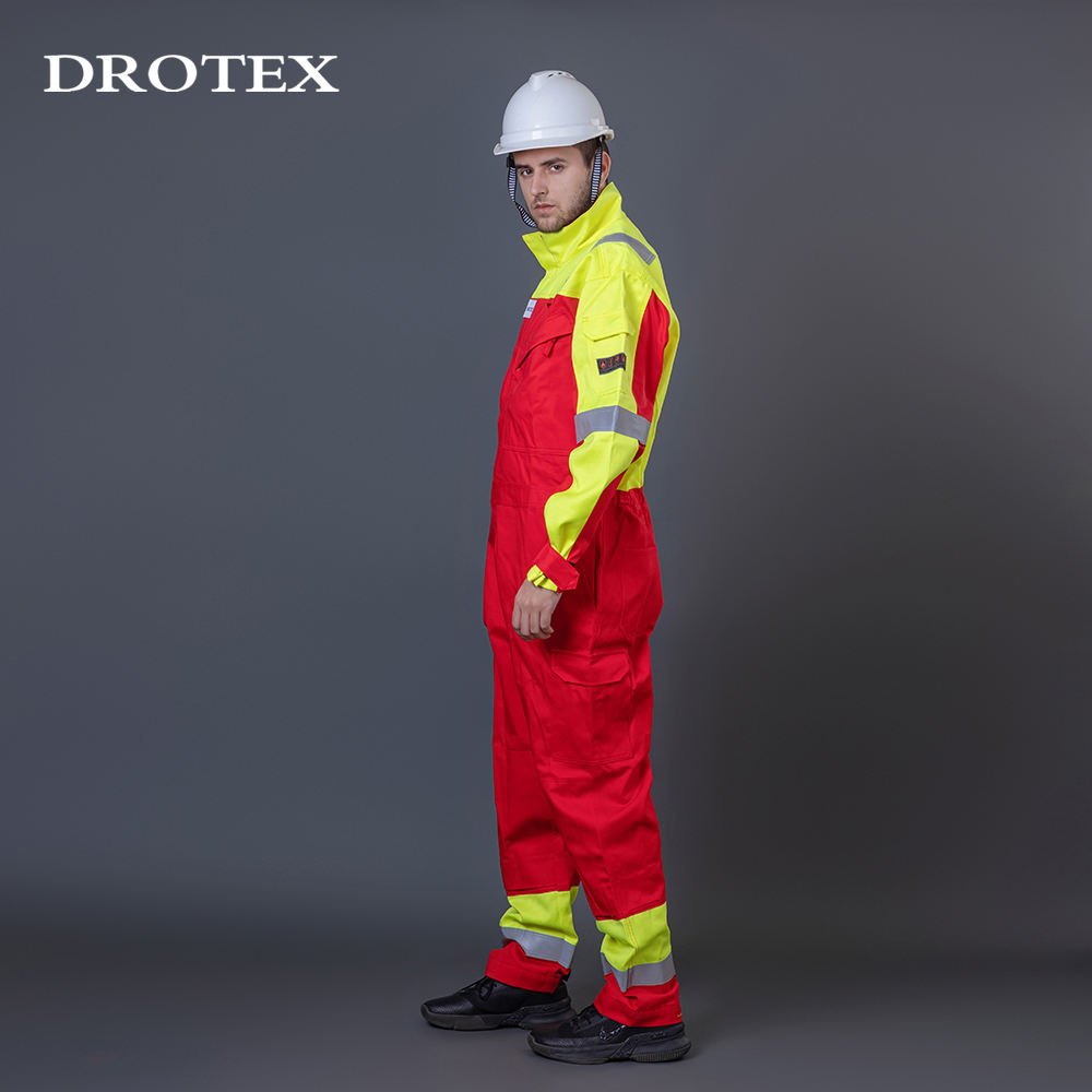 Oil Field Electrician Safety Clothing Work Clothes Coveralls Hi Vis Reflective Fire Retardant Working Uniform Coverall for Men
