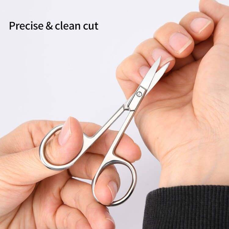Fast Shipment Portable High Quality 3.5mm Thickness Eyebrow Beauty Curved Cuticle Manicure Nail Scissors