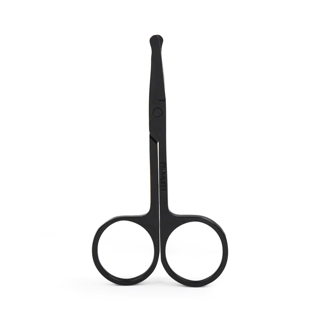 Customized Professional 9cm Black Safety Nose Vibrissa Scissors