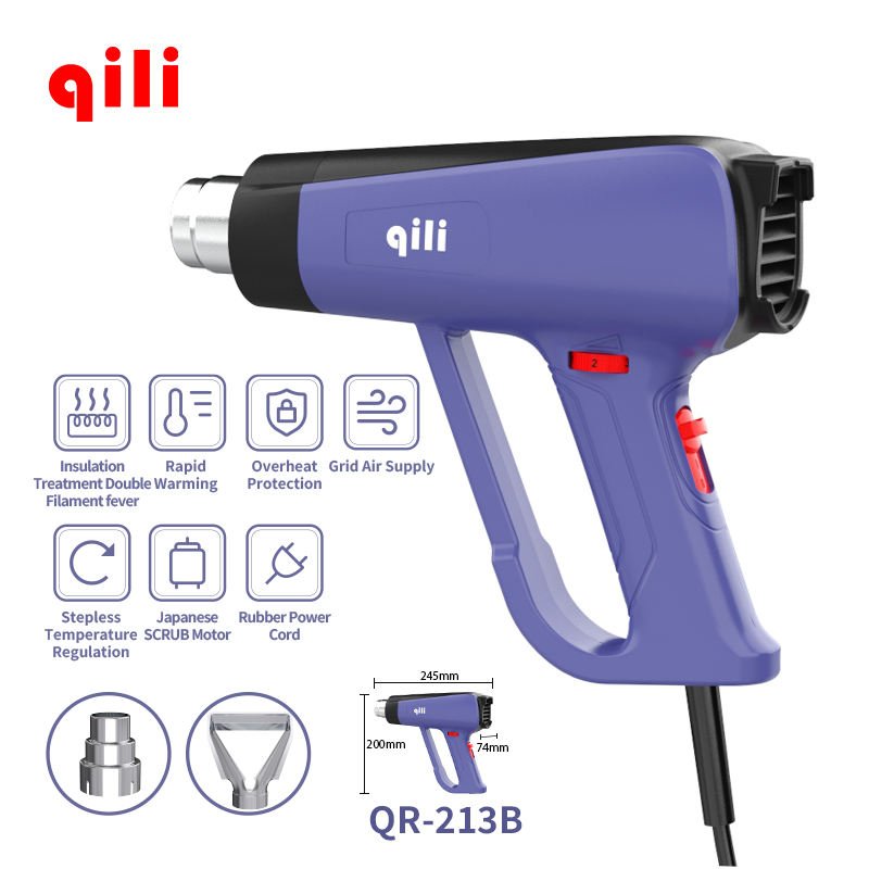 Qili 213b Series Industrial & DIY Grade Heat Guns Electric Air Heater with Temperature Adjustment & Control 220V
