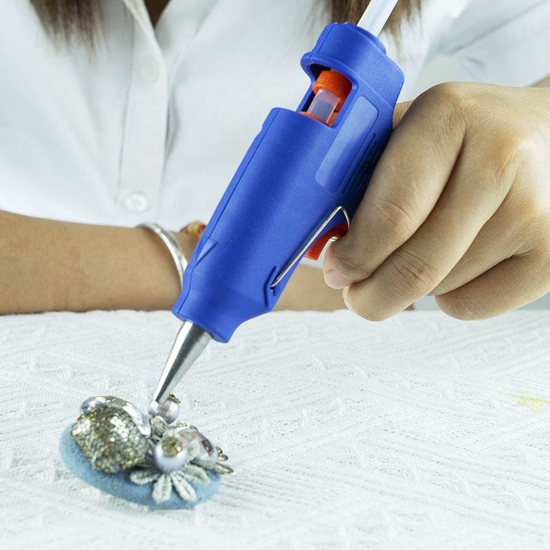 20W Electric Mini Hot Melt Glue Gun with 7mm Glue Sticks for Home & DIY Use
