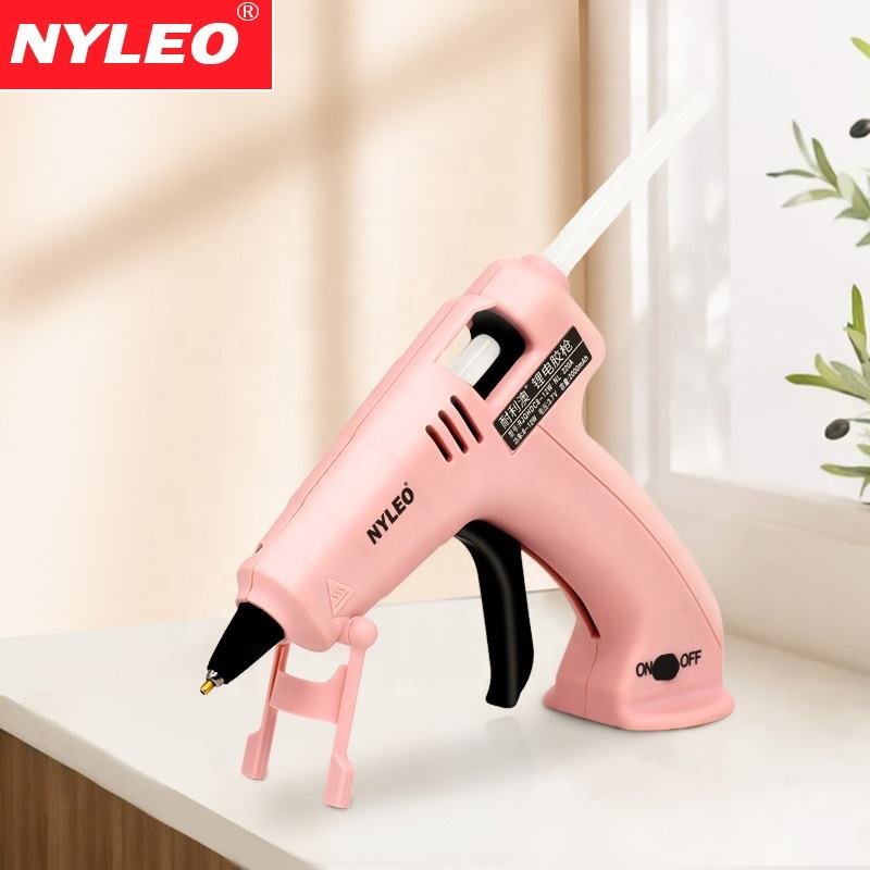 NYLEO 3.7V Cordless Lithium Battery Hot Melt Glue Gun Home DIY Repair Tools Rechargeable Wireless Hot Glue Gun