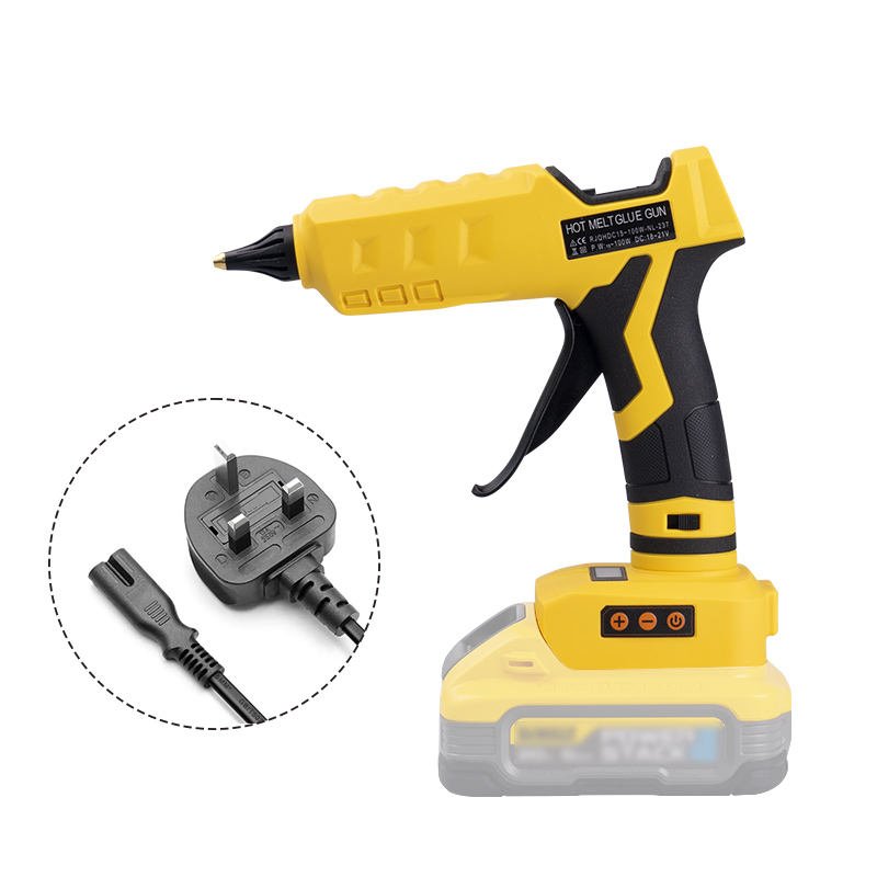 20V Li-ion Battery Digital Display Cordless/Corded High Temperature Glue Gun Detail Tip 100 Watt Glue Sticks DIY Industrial