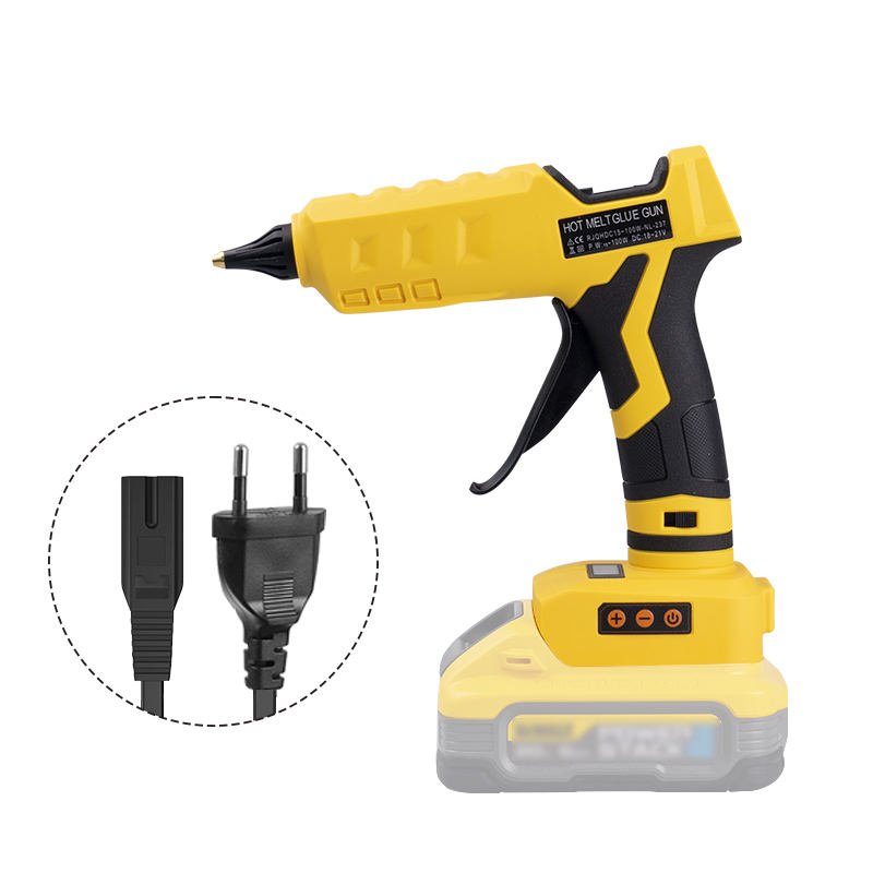 20V Li-ion Battery Digital Display Cordless/Corded High Temperature Glue Gun Detail Tip 100 Watt Glue Sticks DIY Industrial