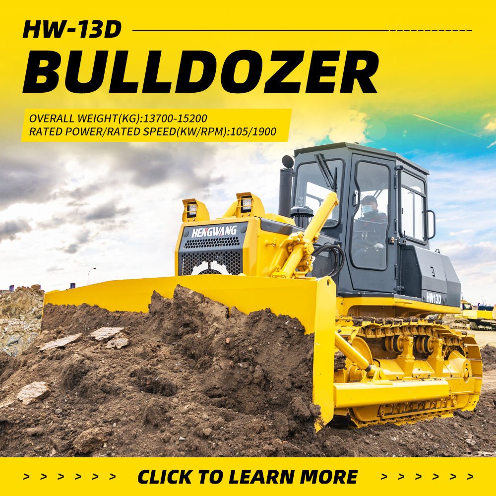 China Hengwang HW13D Mini Crawler Bulldozer 105kW Engine Hydraulic High Digging Power Price for Sale