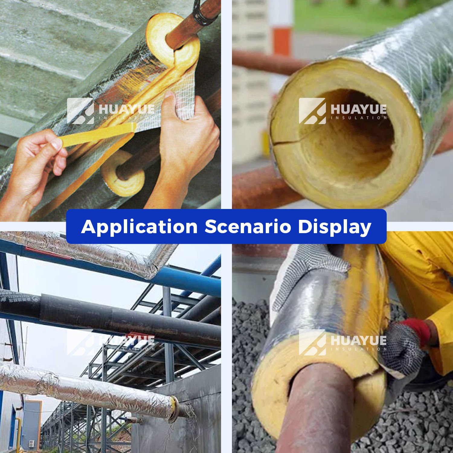 Stable Performance Insulation Material Glass Wool Pipe for Construction Industry Piping and Insulation