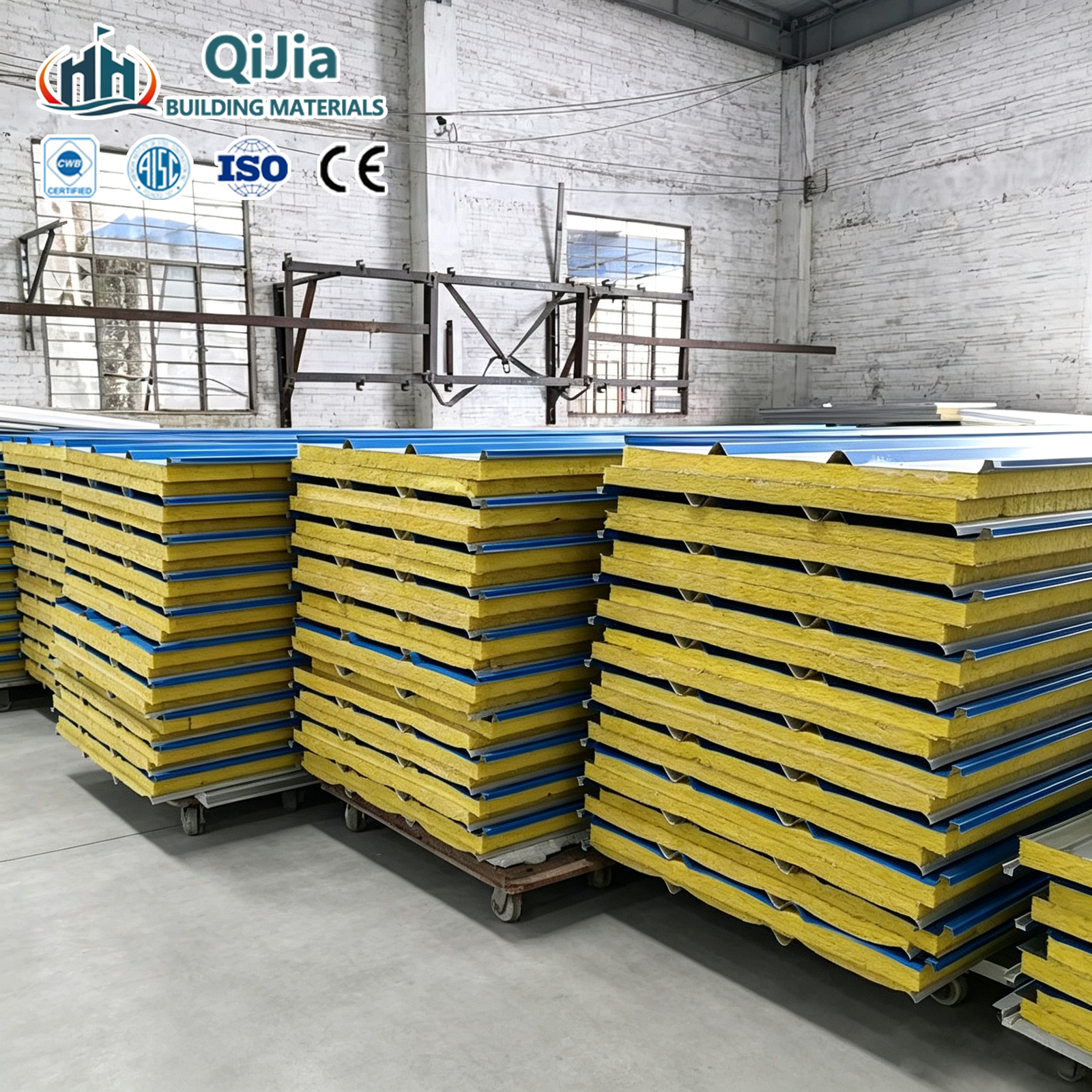High Quality A1 Fireproof Chinese Suppliers Wholesale Prices PU Sealed Edges Glass Wool Panels for Roof