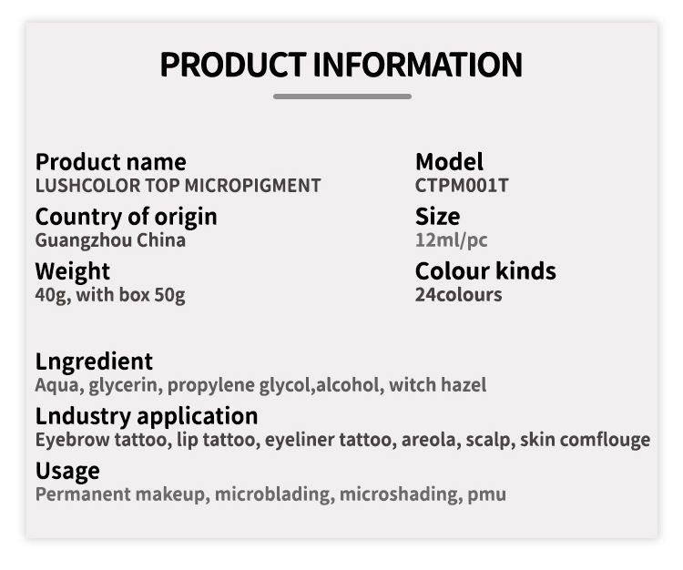 2022 Newest Private Label Liquid Easy to Color Microblading Brow Pigments Perma Blend Pigment Microblading