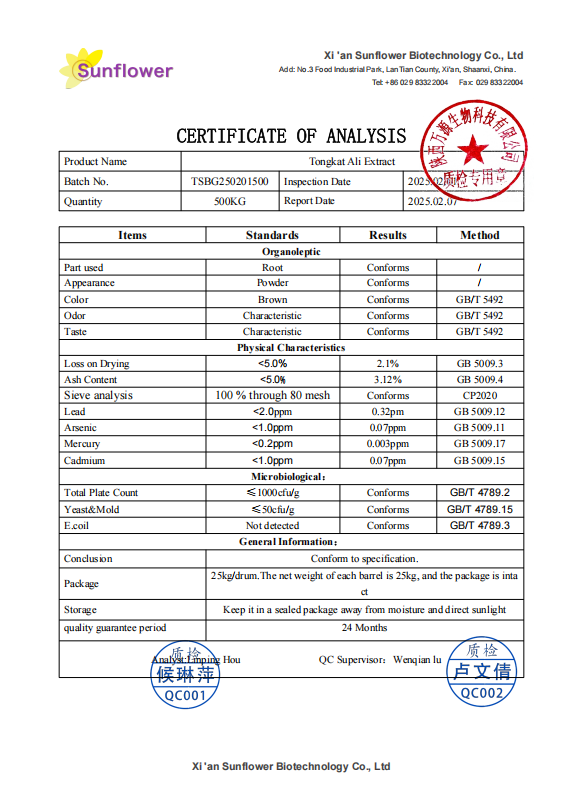 Wholesale Natural Tongkat Ali Extract Powder for Sexual Enhancement