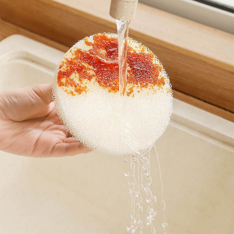 Good Quality Hand Hold Sponge Scouring Pads Kitchen Pot Cleaning Brush Kitchen Descaling Pot Brush Sponge Clean the Range Hood
