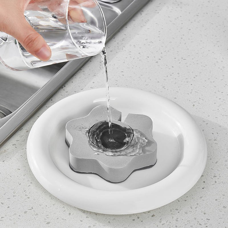 Support OEM Double-Sided Powerful Faucet Scrub Sponge Kitchen Cleaning Scrub Sponge Super Absorbent Cleaning Sponge