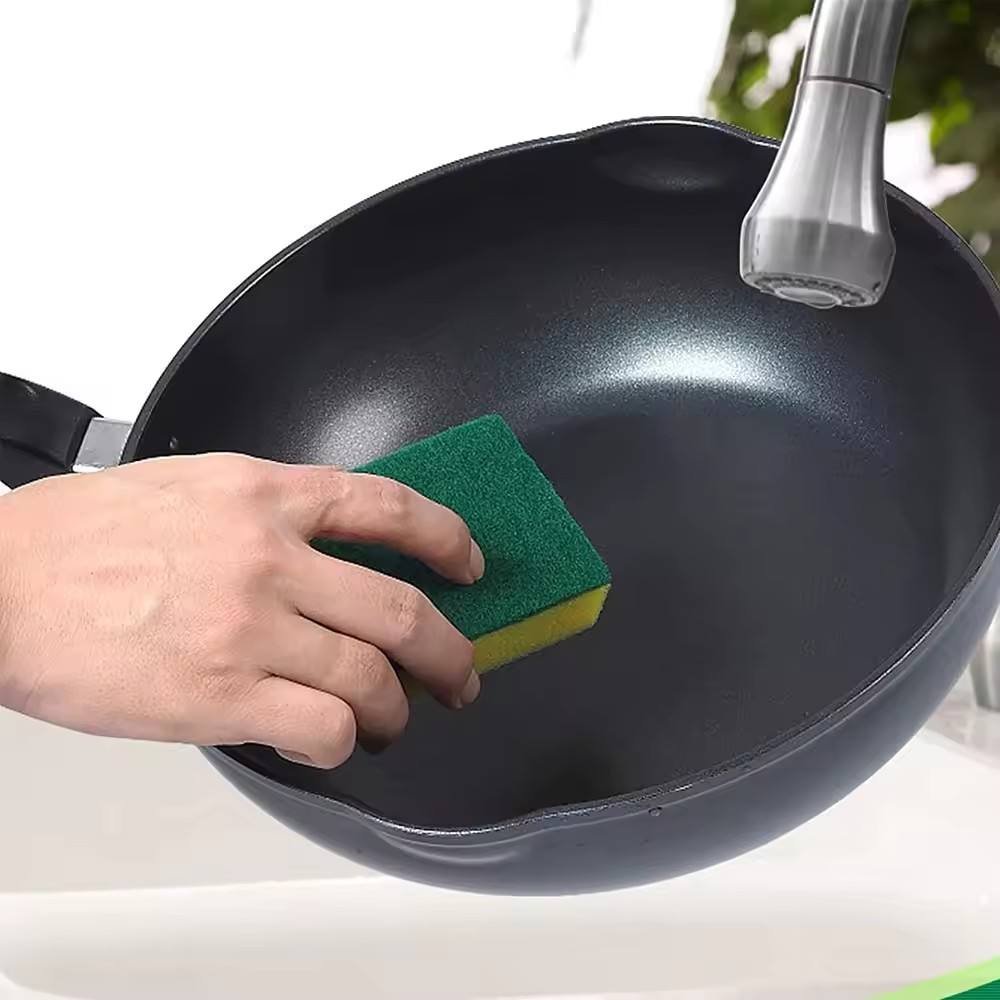 5Pcs/pack Cheap Price Sponge Scouring Pad Rectangle Sponges for Dishes Cleaning Dish Washing Scrubber Kitchen Washing Brush