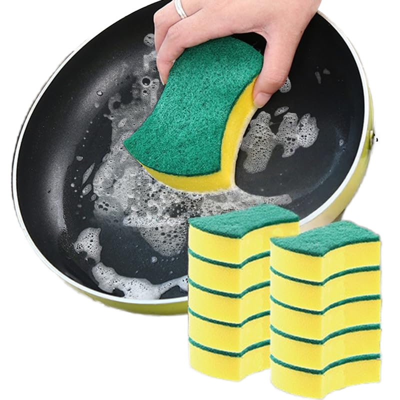 Cotton Sponge Scouring Pad Eco-Friendly Dishwashing Cloth Pot Scrubbing Double-sided Absorbent Non-stick Oil Rag