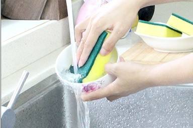 Cotton Kitchen Dishwashing Sponge Double-sided Cleaning Brush Scouring Pad Pot Cleaning Block