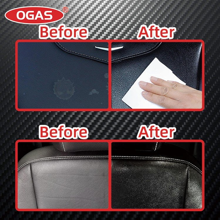 OGAS Car Care Products OEM Factory 500ml Car Leather Fabric and Ceiling Refresh Cleaner Interior Leather Polish Agent