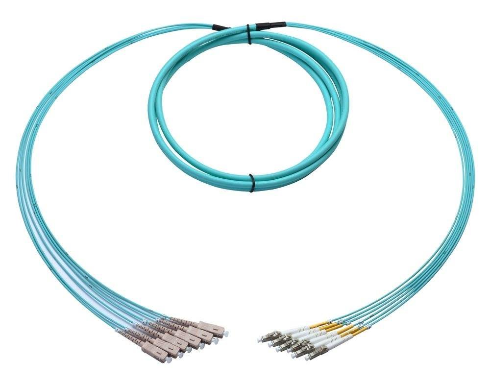 Factory Duplex Fiber Patch Cord Cable OM3 MM 2.0mm LC/UPC -LC/UPC 5m 10m 15m 20m 30m 50m for Fiber Optic Equipment