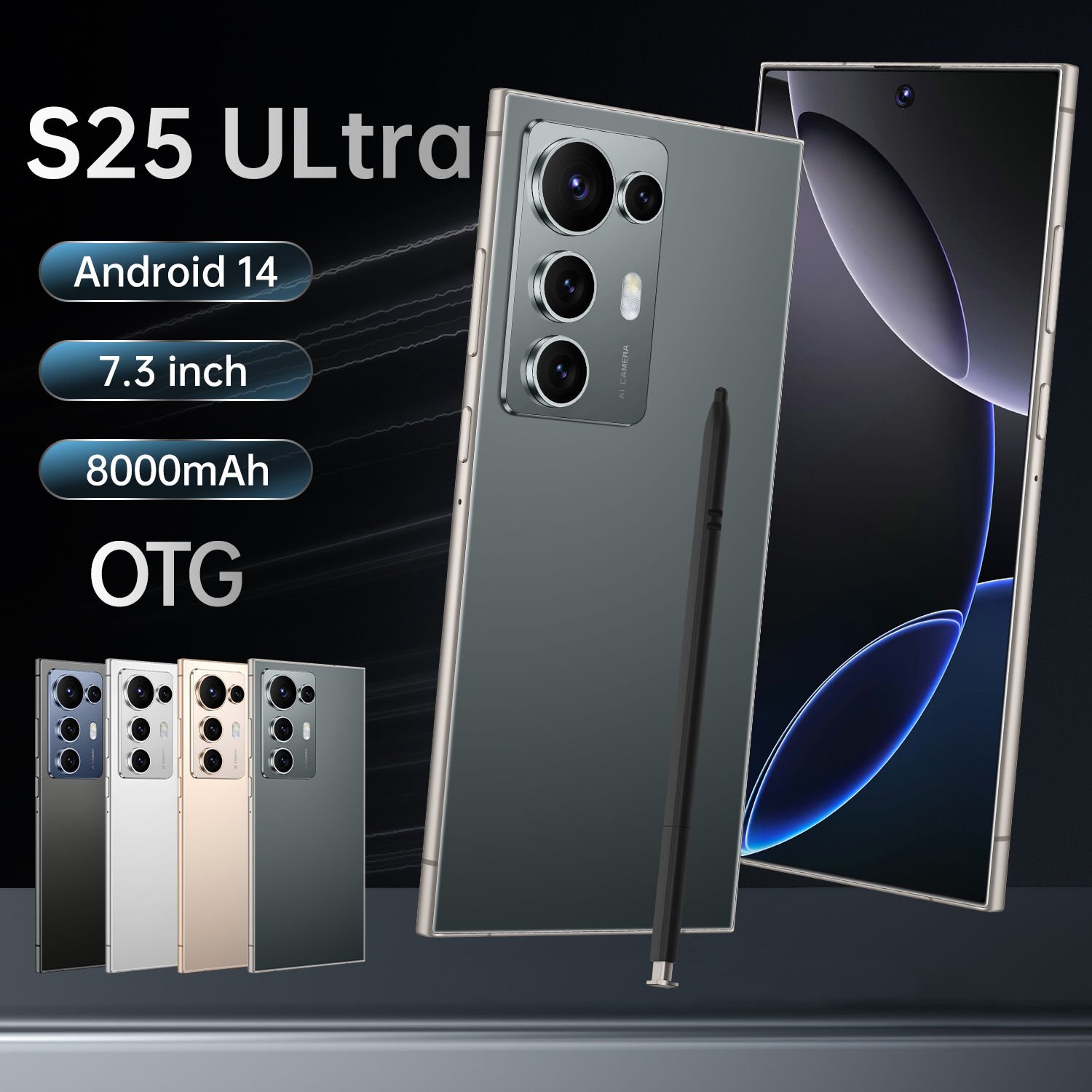Global Version S25 Ultra Android 14 Smartphone 7.3 Inch 16GB+1TB High Quality Unlocked 5G Network Deca Core 108MP Super