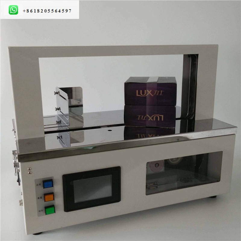 Stacked Product Wrapping Machine Heat Sealing Strapping Box Machine Automatic 30mm Tape Strapping Machine for Printing Factory