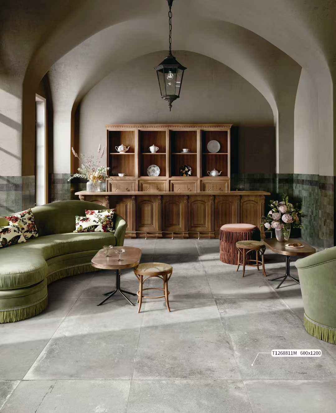 Cement Design Floor Tiles 60x120 Anti-slip Porcelain Tile for Flooring