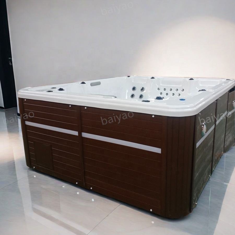 Hot Sale Outdoor Whirlpools Tub 5-6 Persons Jakuzzi Deluxe System Bathtub Combo Massage Hot Tubs With Jacuzzie Function
