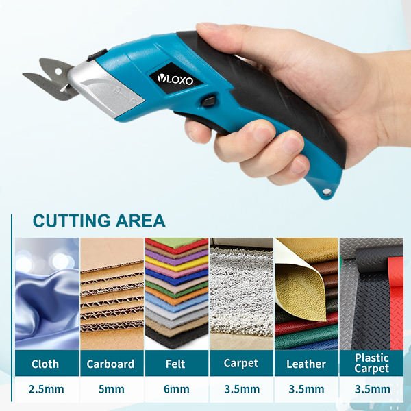Handheld Fabric Leather Scissors Rechargeable Power Cutter Tool for Sewing Tailoring DIY Crafting Supplies