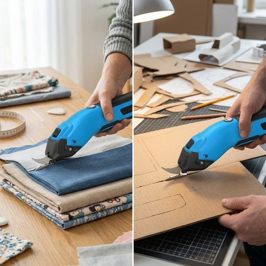 Electric Power Scissors 4 Volt Fabric Electric Cutter USB Charging Scissors With Case