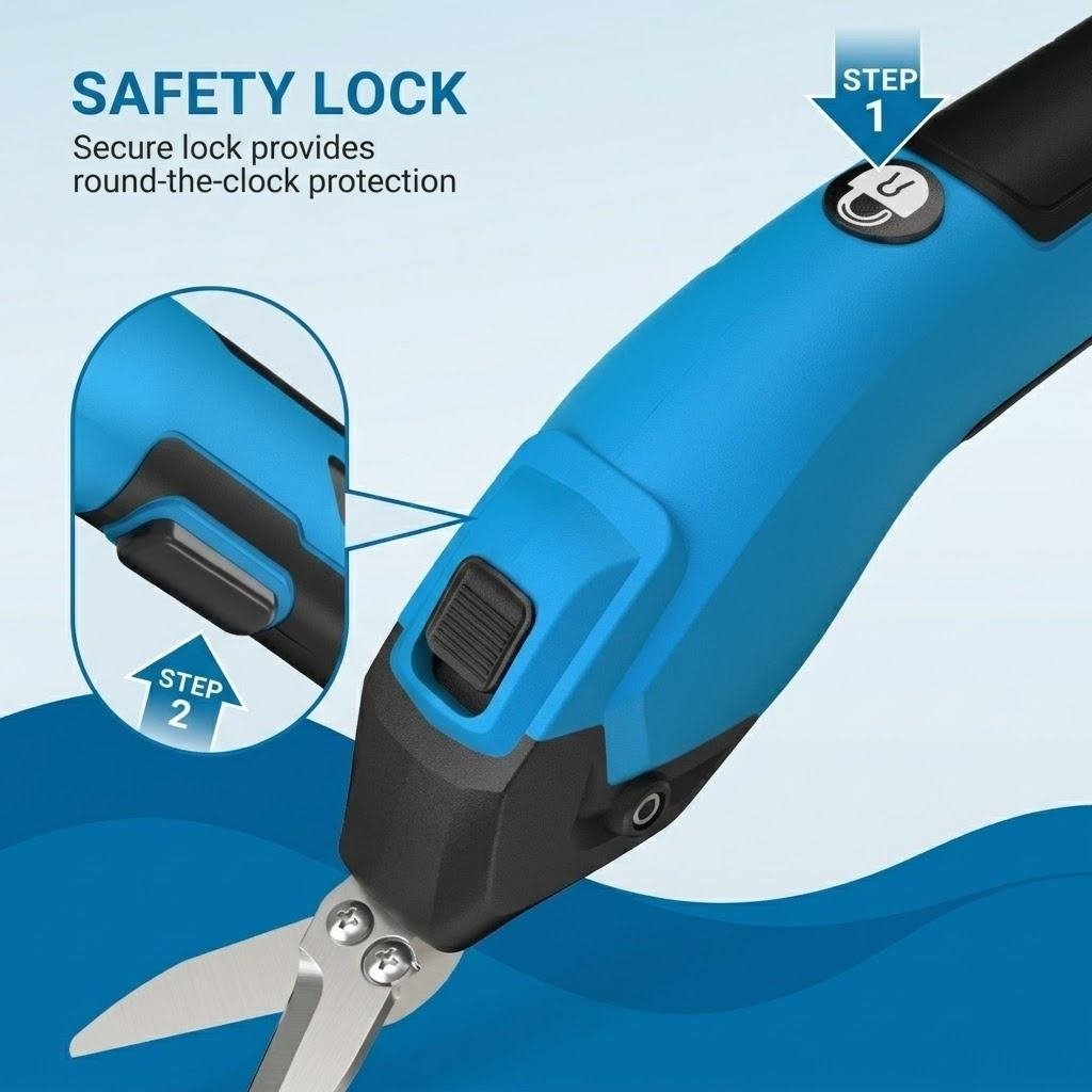 Electric Power Scissors 4 Volt Fabric Electric Cutter USB Charging Scissors With Case