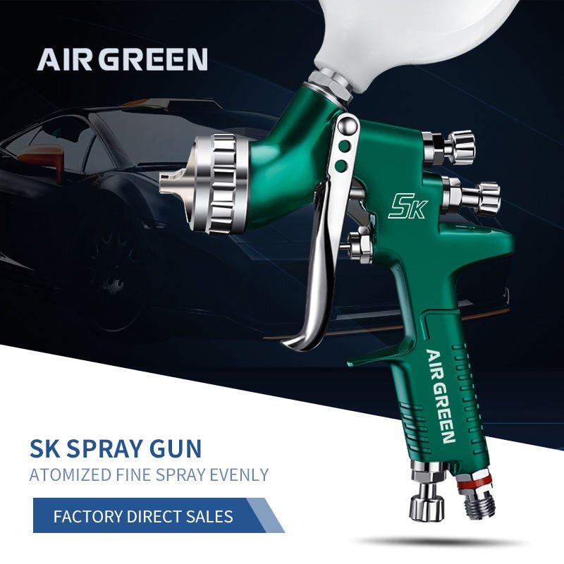 AIR GREEN SK HVLP Top-coat Factory Price 1.3mm Car Painting Sprayer Automotive High Atomization Non-Drip LVMP Spray Gun