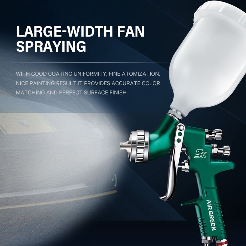 AIR GREEN SK HVLP Top-coat Factory Price 1.3mm Car Painting Sprayer Automotive High Atomization Non-Drip LVMP Spray Gun