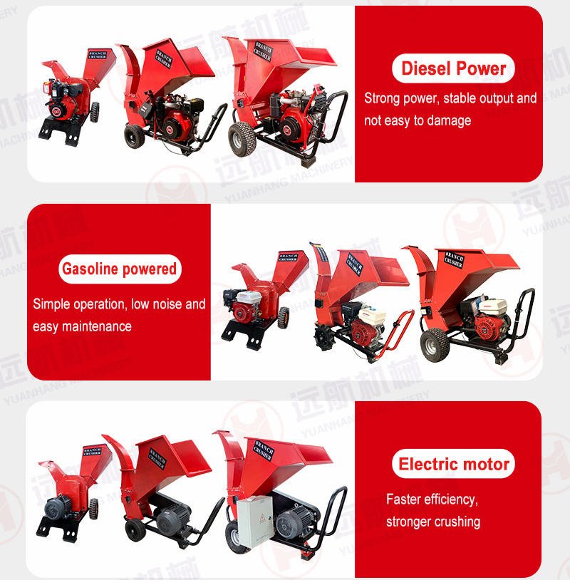 Best Selling Electric Wood Chipper for Pellet Waste Wood Crusher Machine Forestry Machine Chipper Shredder