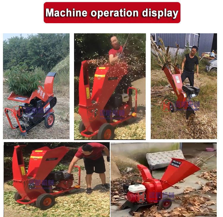 Automatic Wood Chipper Tree Branch Shredder Sawdust Stump Chip Wood Grinder Wood Crusher diesel
