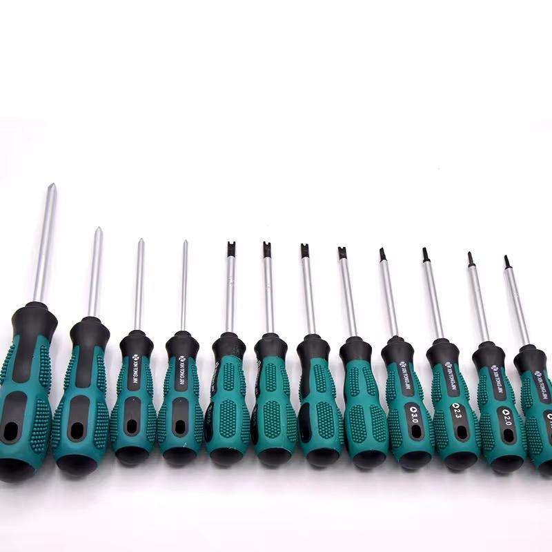 Electrician Industrial Grade Plastic Handle Cross/Straight Type Screwdriver Set Multipurpose Adjustable Torque Repair Tool