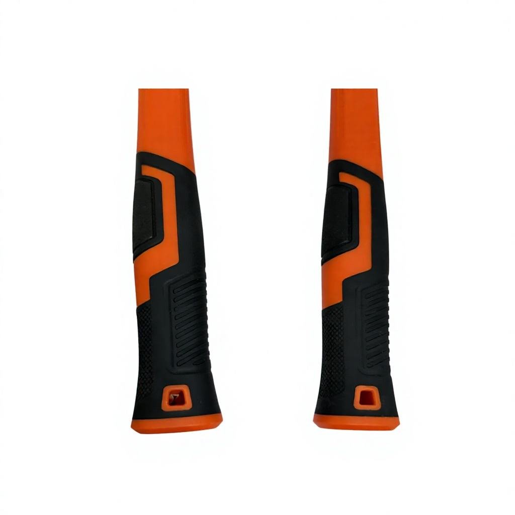 Cross Pein Hammer with Orange & Black Two-Tone Ergonomic Handle, Shock-Absorbing Fiberglass Grip for Metalwork & Construction